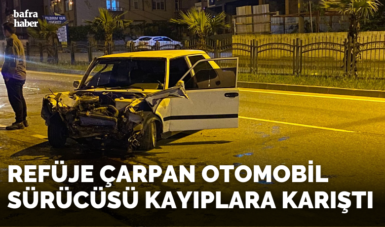 Refüje Çarpan Otomobil Sürücüsü Kayıplara Karıştı
